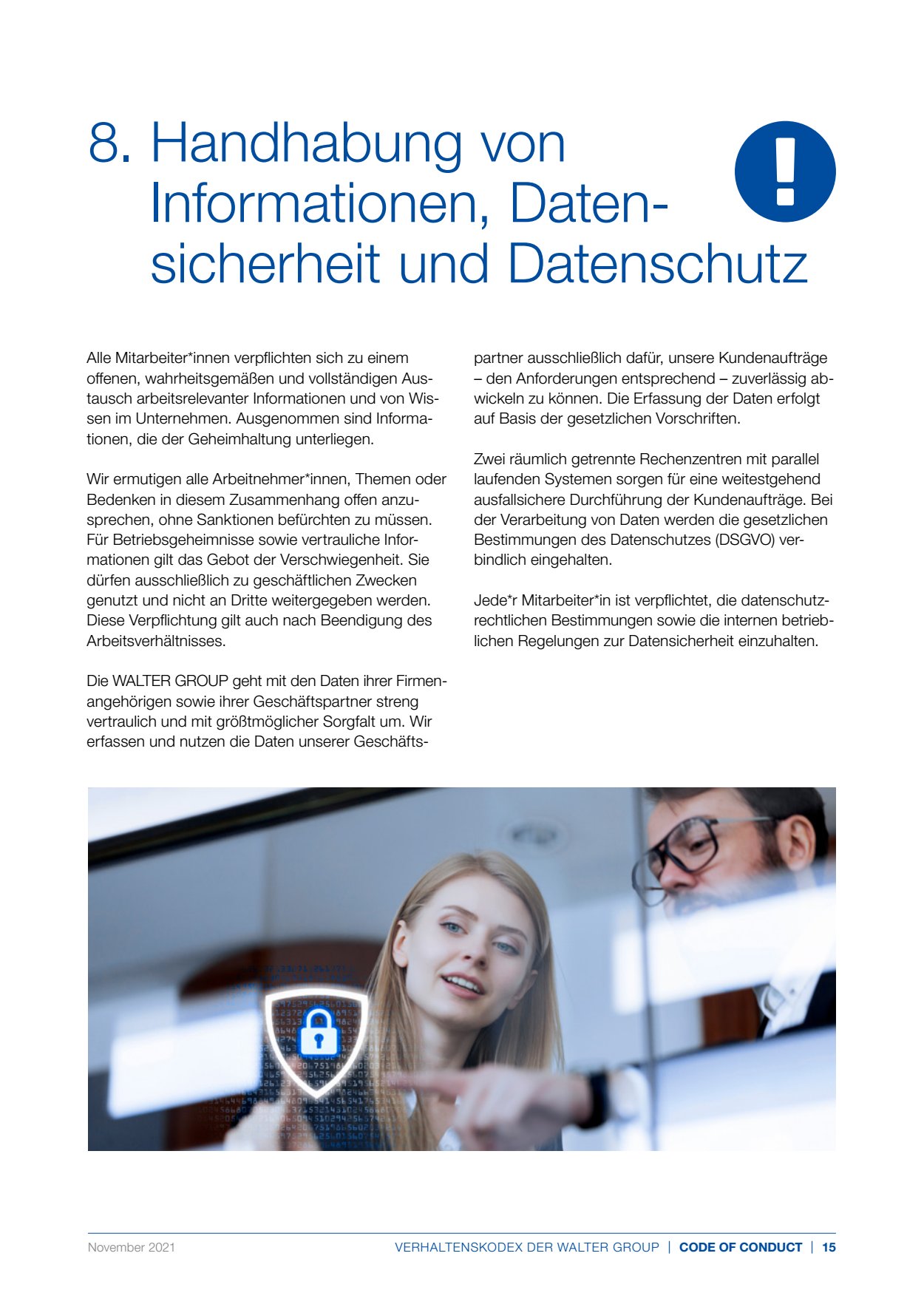 Handhabung Informationen Daten-