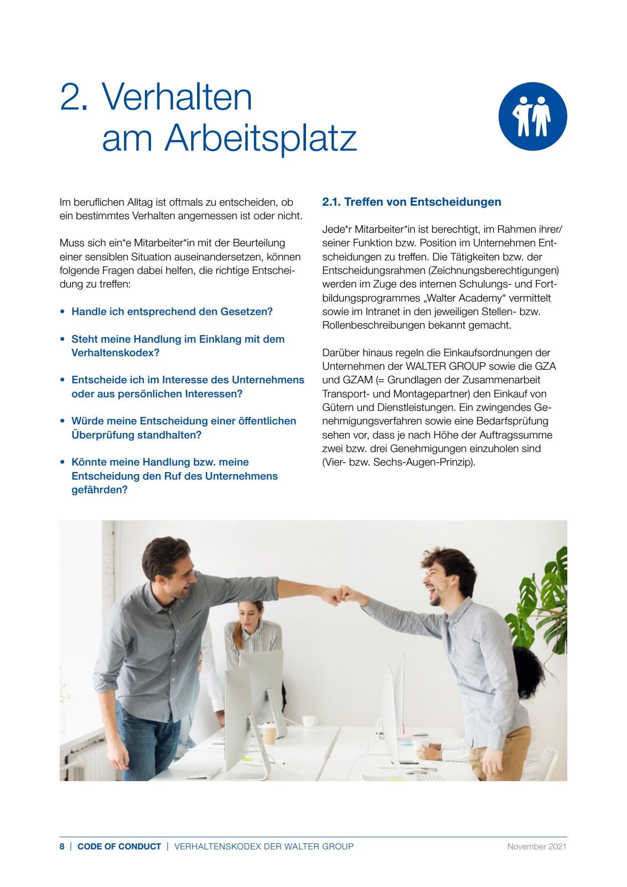 CODE CONDUCT Vermeidung