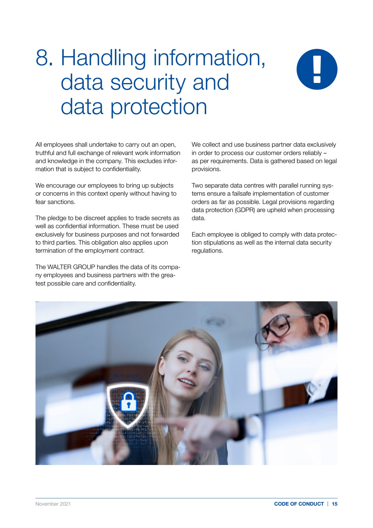 Handling information data